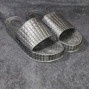 Ann More 1.5" platform Black Hobnail Sandals Size 10